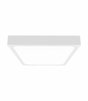 Plafon LED 24W z mikrofalowym czujnikiem ruchu, Średnica: 295mm, Barwa:4000K, Klosz: Kwadratowy mleczny biała ramka, IP44 V-TAC 7667