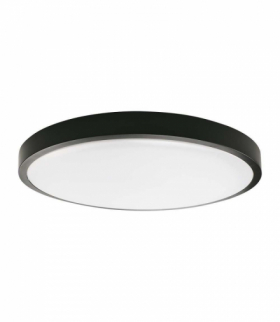 Plafon LED 24W z mikrofalowym czujnikiem ruchu, Średnica: 295mm, Barwa:4000K, Klosz: Okrągły mleczny czarna ramka, IP44 V-TAC 7670