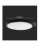 Plafon LED 24W z mikrofalowym czujnikiem ruchu, Średnica: 295mm, Barwa:4000K, Klosz: Okrągły mleczny czarna ramka, IP44 V-TAC 7670
