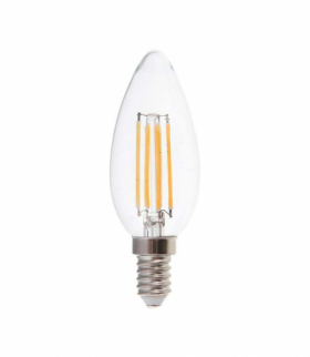 Żarówka LED E14 6W C35 Filament, Klosz Transparentny Zimna, Barwa:6500K, Trzonek: E14, Skuteczność: 130lm/W V-TAC 212850