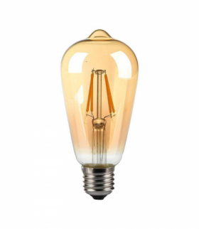 Żarówka LED E27 8W ST64 Filament, Klosz: Bursztynowy, Super Ciepła (barwa zachód słońca), Barwa:2200K, V-TAC 214421