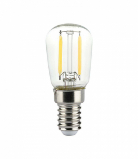 Żarówka LED E14 2W ST26 Filament, Klosz Transparentny, Ciepła, Barwa:3000K, V-TAC 214444