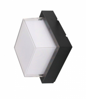 Lampa ścienna LED 12W, Ciepła, Barwa:3000K, Czarny, Kwadratowa V-TAC 218543