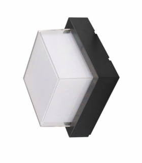 Lampa ścienna LED 12W, Neutralna, Barwa:4000K/ Czarny, Kwadratowa V-TAC 218544