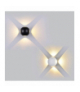 Lampa ścienna LED 4W, Kula, Neutralna, Barwa:4000K, IP65, Obudowa: Czarna V-TAC 218554