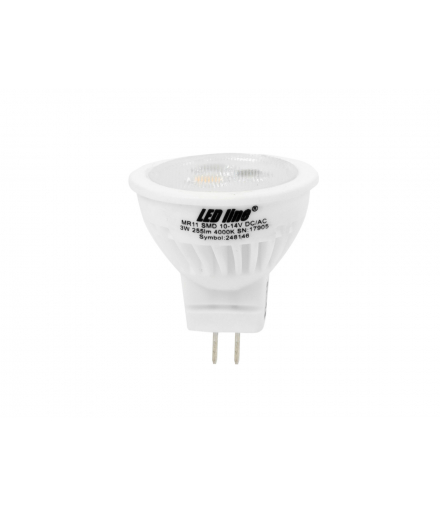 Żarówka LED MR11 3W 4000K 255lm 10-14V AC/DC 38° LEDline 248146