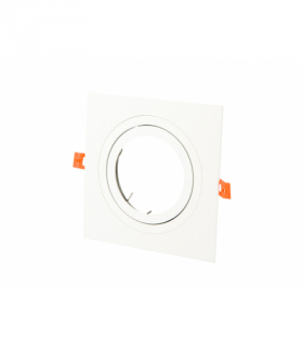 Oprawa sufitowa AR111 kwadrat ruchoma biała LEDline 248375