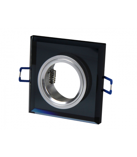 Oprawa szklana kwadratowa czarna 90x25x10mm LEDline 246395