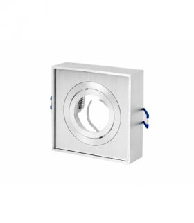 Oprawa wpuszczana kwadrat srebro CUBO MIDI LEDline 243738