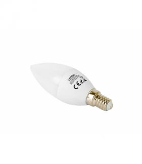 Żarówka LED E14 6W 4000K 522lm 220-240V C37 Ledom 247347
