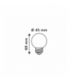 Żarówka LED E27 1W 3000K 80lm 230V G45 Ledom 470317