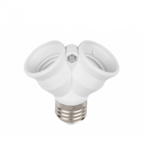 Adapter Przejściówka żarówki E27 na 2xE27 LEDline 242083