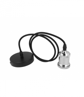 Oprawa zwieszana 1xE27 aluminium chrom LEDline 249846