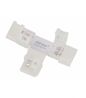 Łącznik do taśm LED CLICK CONNECTOR kątowy 8 mm 2 PIN Typ T LEDline 246555