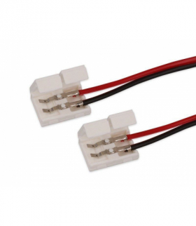 Złączka do taśm LED CLICK CONNECTOR podwójna 8 mm 2 PIN z przewodem LEDline 243493