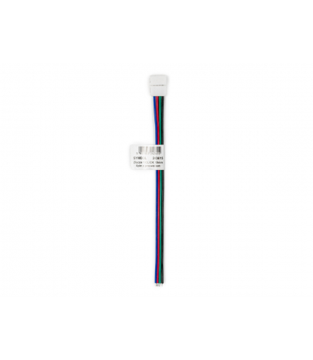 Złączka do taśm LED CLICK CONNECTOR pojedyncze 10 mm 4 PIN z przewodem LEDline 243615