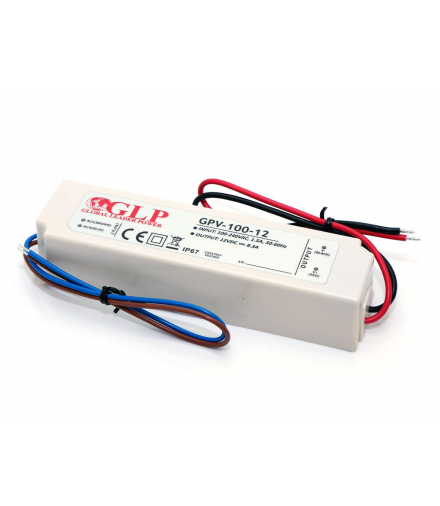 Zasilacz 12V 100W 8,3A IP67 GLP GPV-100-12