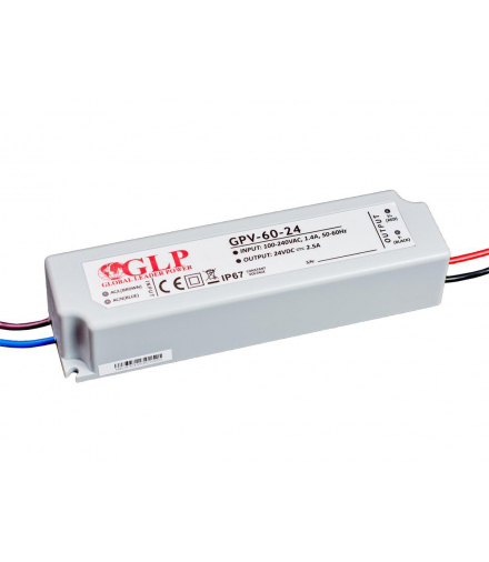 Zasilacz 24V 60W 2,5A IP67 GLP GPV-60-24