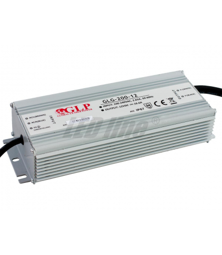 Zasilacz 12V 200W 16,7A IP67 GLP GLG-200-12