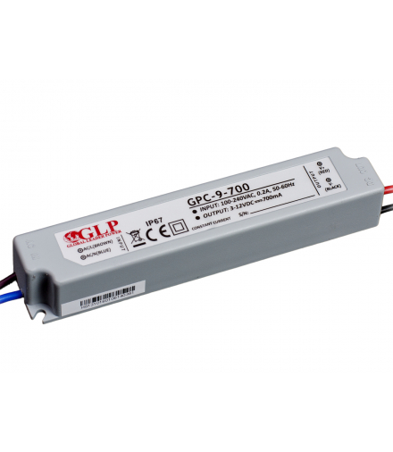 Zasilacz 3V-12V 8,5W 700mA IP67 GLP GPC-9-700