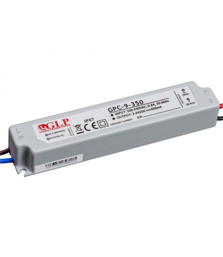 Zasilacz 3V-24V 8,5W 350mA IP67 GLP GPC-9-350
