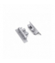 Zaślepka GROOVE10 gen2 SQ z otworem srebro LEDline 76990040
