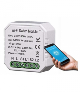 Tuya Wi-Fi Przekaźnik 2obw. dopuszkowy WRS2 NEO-23