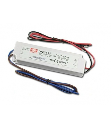 Zasilacz LPV-35-12 3A 36W 12V IP67 Mean Well LPV-35-12