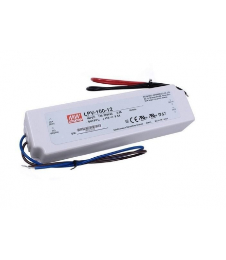Zasilacz LPV-100-12 8,5A 102W 12V IP67 Mean Well LPV-100-12