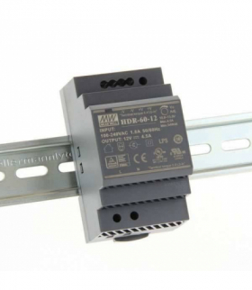 Zasilacz HDR-60-12 4,5A 60W 12V na szynę DIN Mean Well HDR-60-12