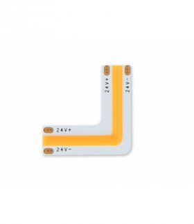 Łącznik do taśm COB LED CLICK CONNECTOR kątowy 6000K 10 mm 2 PIN Typ L 8W LEDline 478405