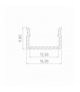 Profil aluminiowy 10 mm nawierzchniowy czarny 2 metry + szybka mleczna LEDline 478641