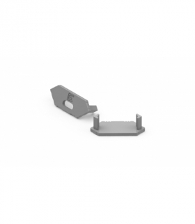 Zaślepka do profilu aluminiowego narożnego srebrna 20szt LEDline 479075