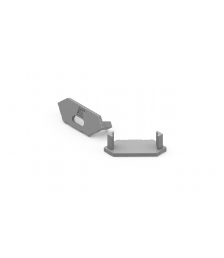 Zaślepka do profilu aluminiowego narożnego srebrna 20szt LEDline 479075