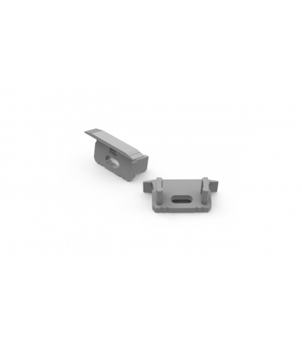 Zaślepka do profilu aluminiowego 10mm wpuszczanego srebrna 20szt LEDline 479105