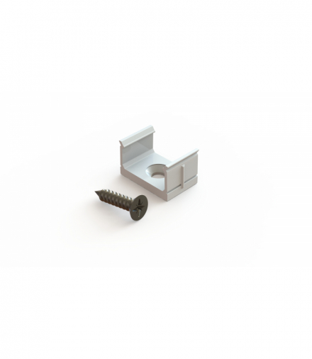 Uchwyt do profilu aluminiowego 10mm nawierzchniowego biały 10szt LEDline 479303