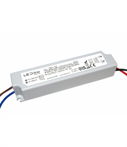 Zasilacz 12V 20W PRIME 20-12 IP67 LEDline LL-20-12