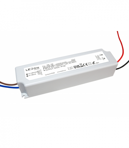 Zasilacz 12V 75W PRIME 75-12 IP67 LEDline LL-75-12