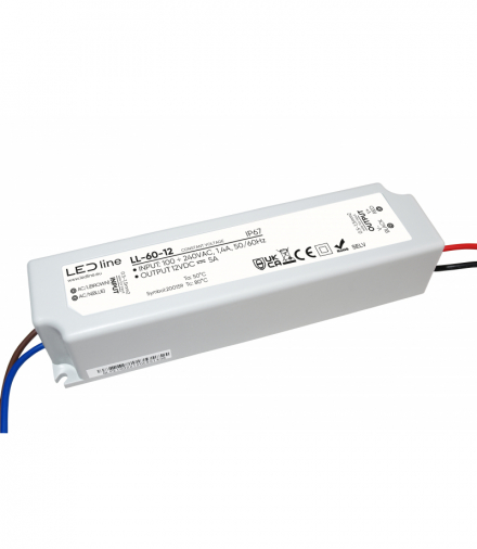 Zasilacz 12V 60W PRIME 60-12 IP67 LEDline LL-60-12