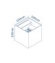 Kinkiet zewnętrzny LED 2x3W 3000K IP54 czarny CUBE Ledom 478146