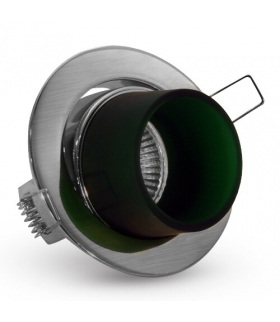 Oprawa punktowa ruchoma CT-4L, max. 50W, kolor chrom matowy/zielony Brilum OS-CT4L73-30