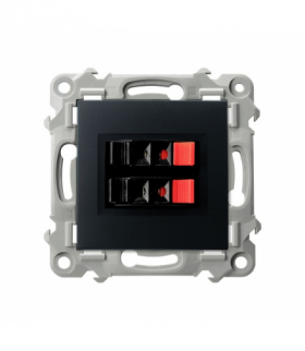 Szafir GG-2Z/m/33 Gniazdo głośnikowe podwójne Czarny metalik Ospel