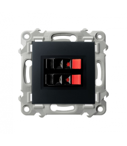 Szafir GG-2Z/m/33 Gniazdo głośnikowe podwójne Czarny metalik Ospel