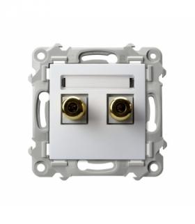 Szafir GGN-1Z/m/00 Gniazdo głośnikowe pojedyncze Biały Ospel