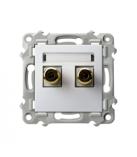 Szafir GGN-1Z/m/00 Gniazdo głośnikowe pojedyncze Biały Ospel