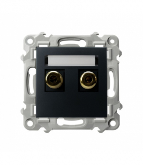 Szafir GGN-1Z/m/33 Gniazdo głośnikowe pojedyncze Czarny metalik Ospel