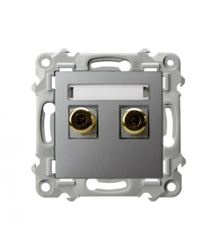 Szafir GGN-1Z/m/70 Gniazdo głośnikowe pojedyncze Szary mat Ospel