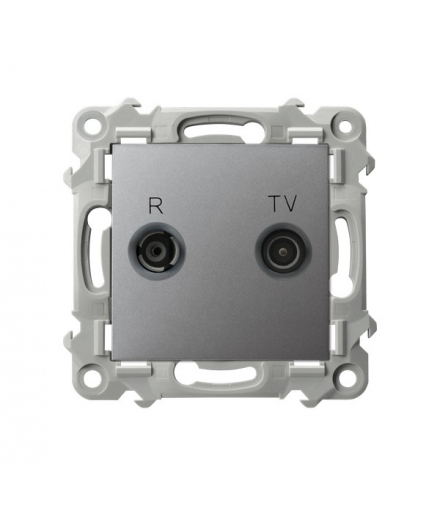 Szafir GPA-10ZP/m/70 Gniazdo RTV przelotowe 10-dB Szary mat Ospel