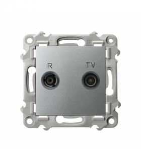 Szafir GPA-14ZP/m/18 Gniazdo RTV przelotowe 14-dB Srebro Ospel