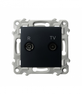 Szafir GPA-14ZP/m/33 Gniazdo RTV przelotowe 14-dB Czarny metalik Ospel